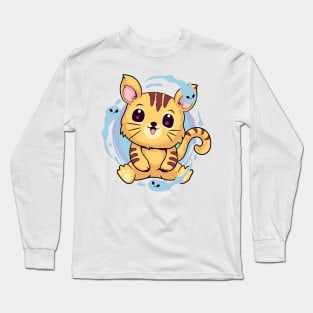 Kawaii Cat goth Long Sleeve T-Shirt